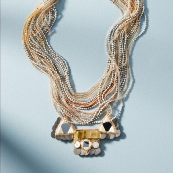 Anthropologie Desert Sunset Beaded Necklace NWT - Picture 7 of 8